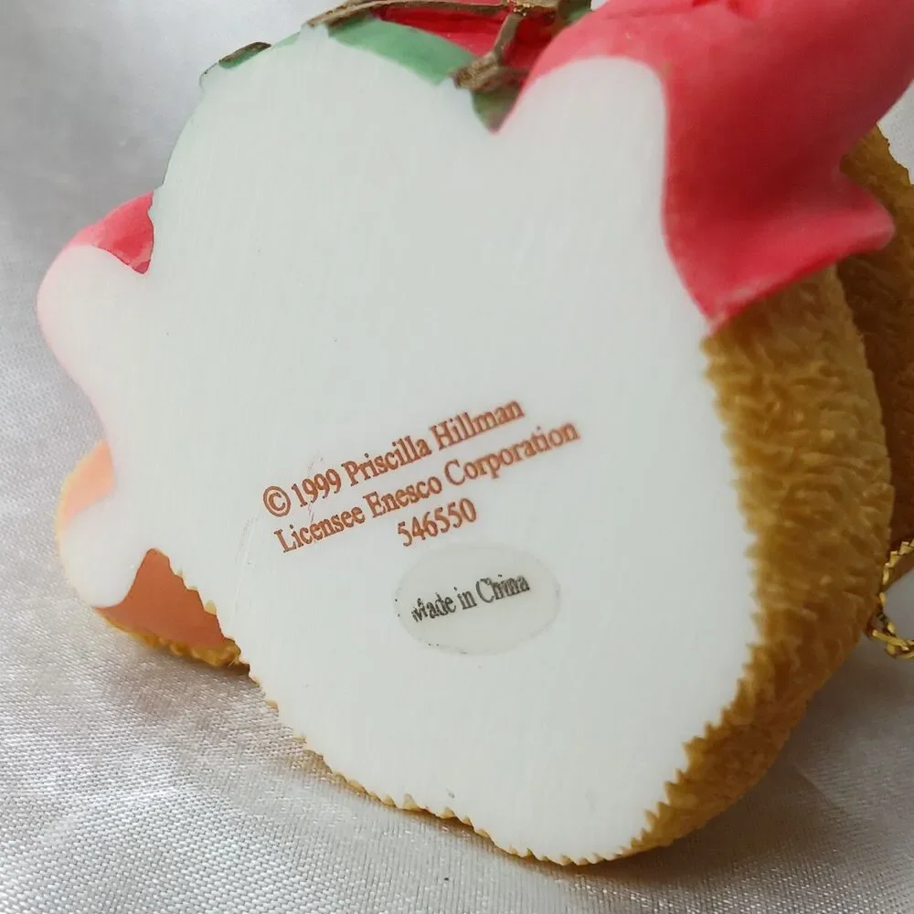 VINTAGE ENESCO CHERISHED TEDDIES BEAR ORNAMENT-DRUMMER BOY
